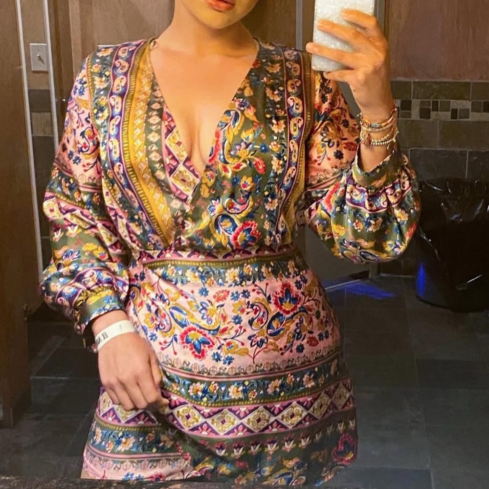 Floral V-Neck Dress